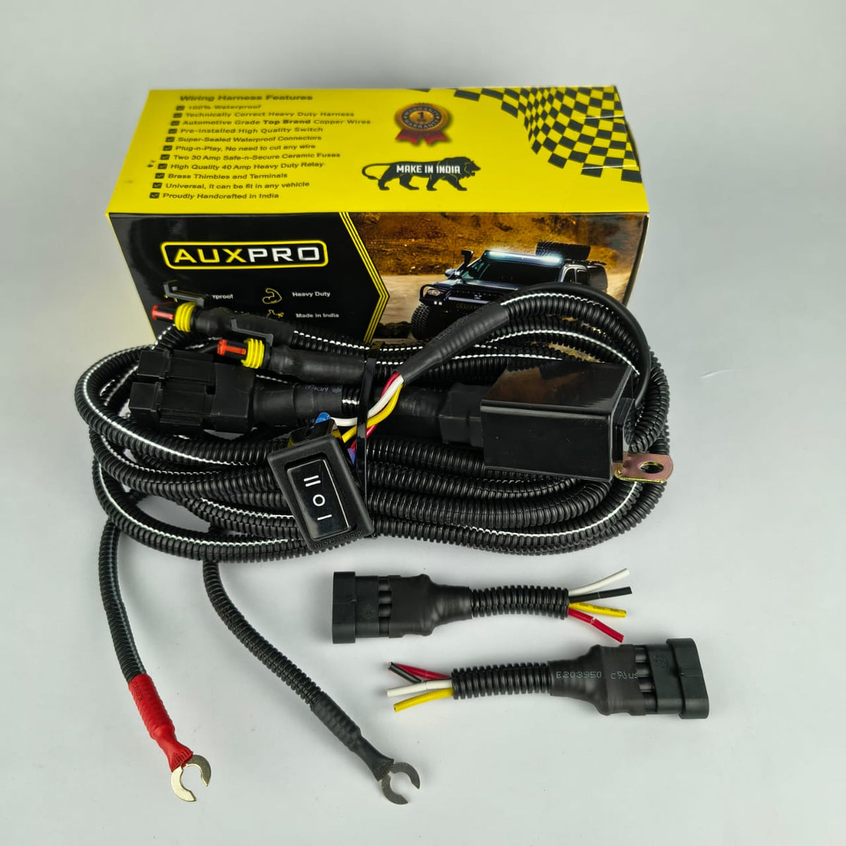 Auxpro fog light relay wiring harness for hjg blaze 4