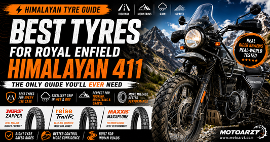 Best tyres for Royal Enfield Himalayan 411 – comparison of MRF Zapper, Reise TrailR and Maxxis Maxxplore for highway, touring, mountain, gravel and wet-road riding