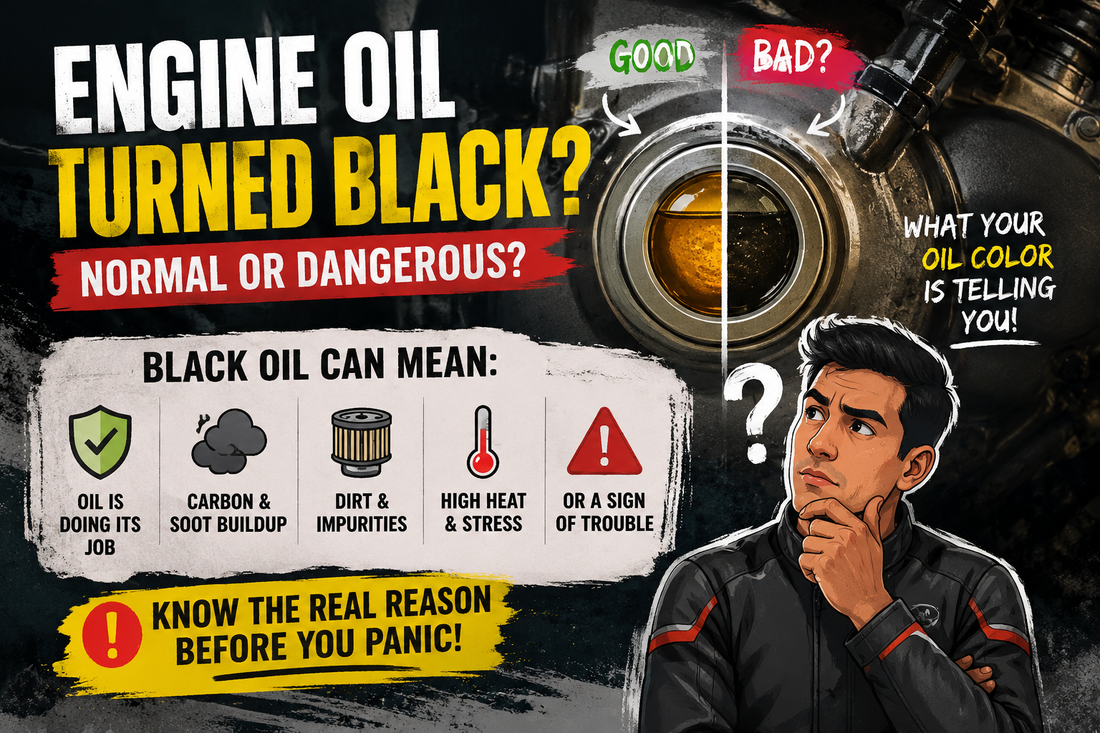 Why Motorcycle Engine Oil Turns Black - Complete Guide by MotoARZT