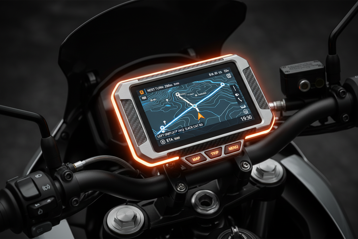 SIMTAC Motorcycle GPS Navigation System – Wireless CarPlay & Android Auto Collection | MotoARZT