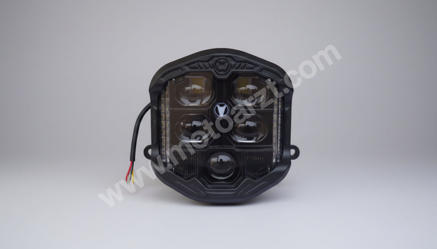 HJG GENUINE God's Eye 5-Lens Projector LED Auxiliary Headlamp with packaging box