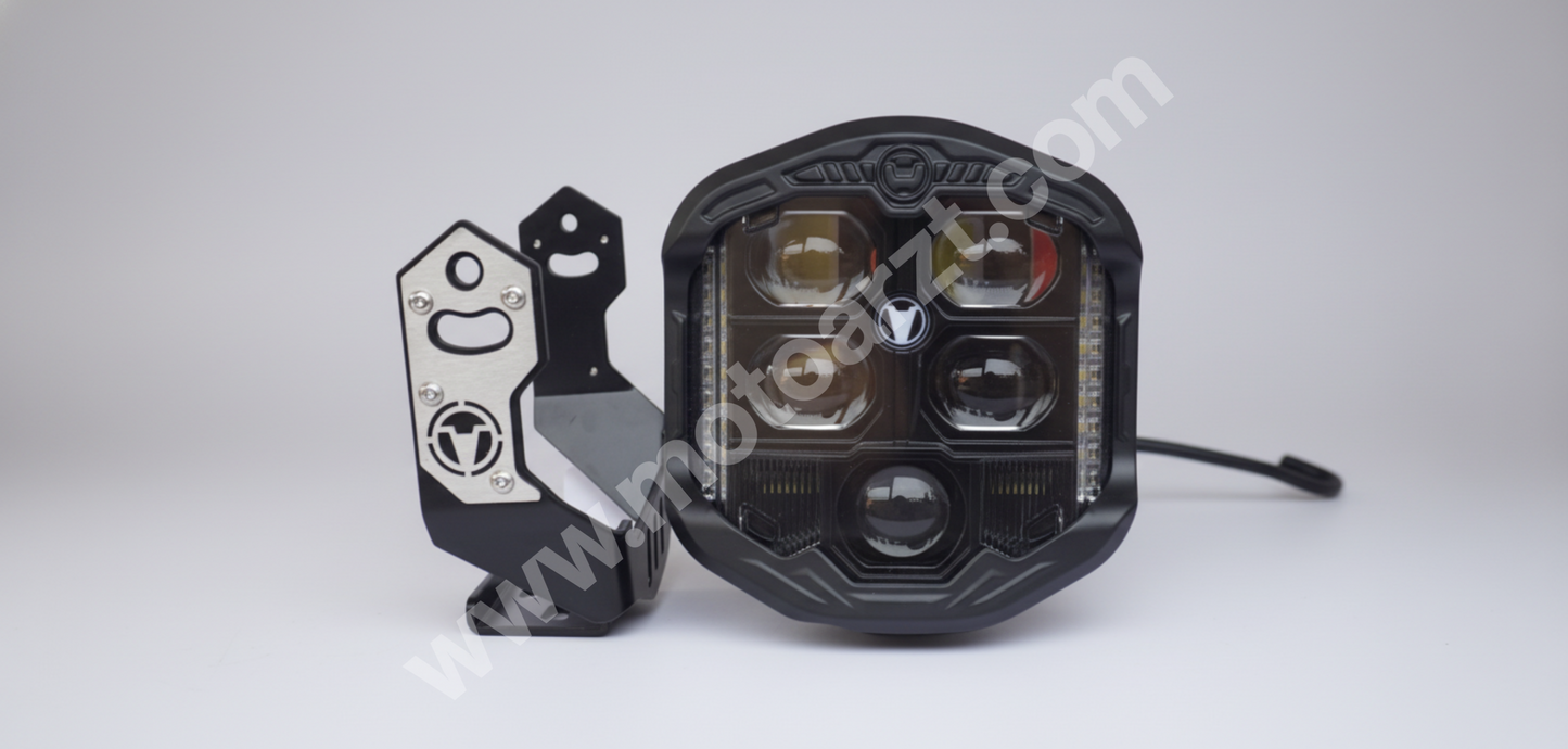 HJG GENUINE God's Eye 5-Lens LED headlamp front view on white background