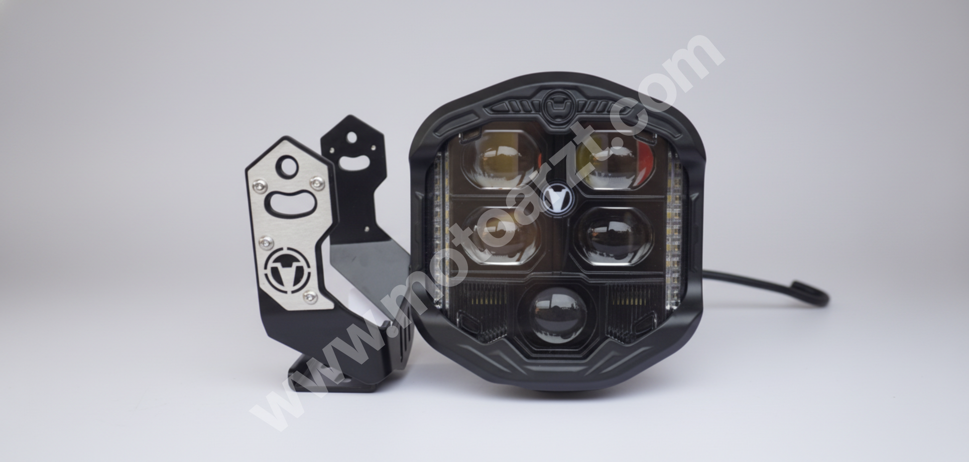 HJG GENUINE God's Eye 5-Lens LED headlamp front view on white background