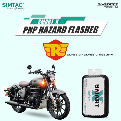 Simtac Smart-X PNP Hazard Flasher for Royal Enfield Classic 350 Classic 500 Classic Reborn REA-SL6 SL-Series Version 6.0 - MotoARZT