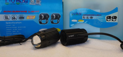 Original HJG Mini Drive LED Fog Light 40W (20W×2) | 6000K 1500LM Spot + Flood Combo | Auxiliary LED Fog Light for Cars, Motorcycles, Jeeps & SUVs