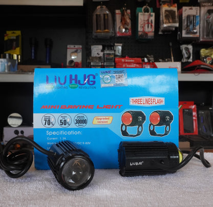 Original HJG Mini Drive LED Fog Light 40W (20W×2) | 6000K 1500LM Spot + Flood Combo | Auxiliary LED Fog Light for Cars, Motorcycles, Jeeps & SUVs