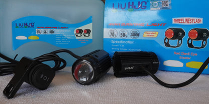 Original HJG Mini Drive LED Fog Light 40W (20W×2) | 6000K 1500LM Spot + Flood Combo | Auxiliary LED Fog Light for Cars, Motorcycles, Jeeps & SUVs