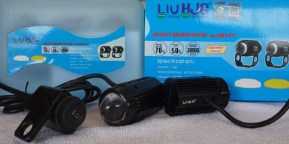 Original HJG Mini Drive LED Fog Light 40W (20W×2) | 6000K 1500LM Spot + Flood Combo | Auxiliary LED Fog Light for Cars, Motorcycles, Jeeps & SUVs