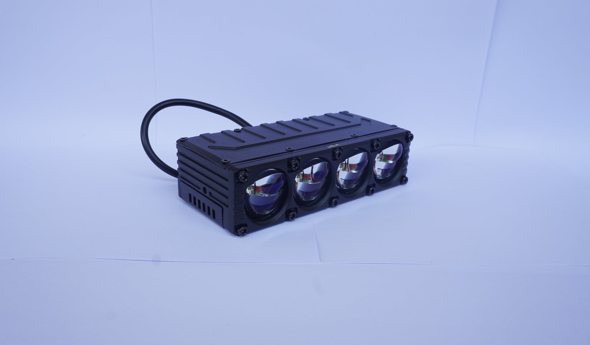 GENUINE HJG Blaze 4 Projector Fog Lamps 320W | Laser Spot + Ultra Wide Spread LED | Red DRL | White / Yellow Modes | Universal for Bikes & Cars