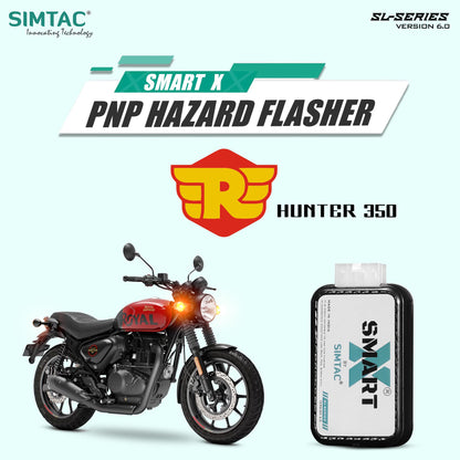 Simtac SMART-X Hazard Flasher for Royal Enfield Hunter 350 – Plug & Play Relay Unit – MotoARZT