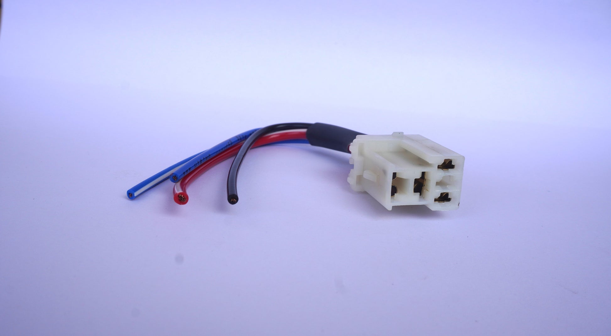 Wiring harness with connectors on a white background