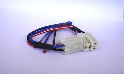Wiring harness with connectors on a white background