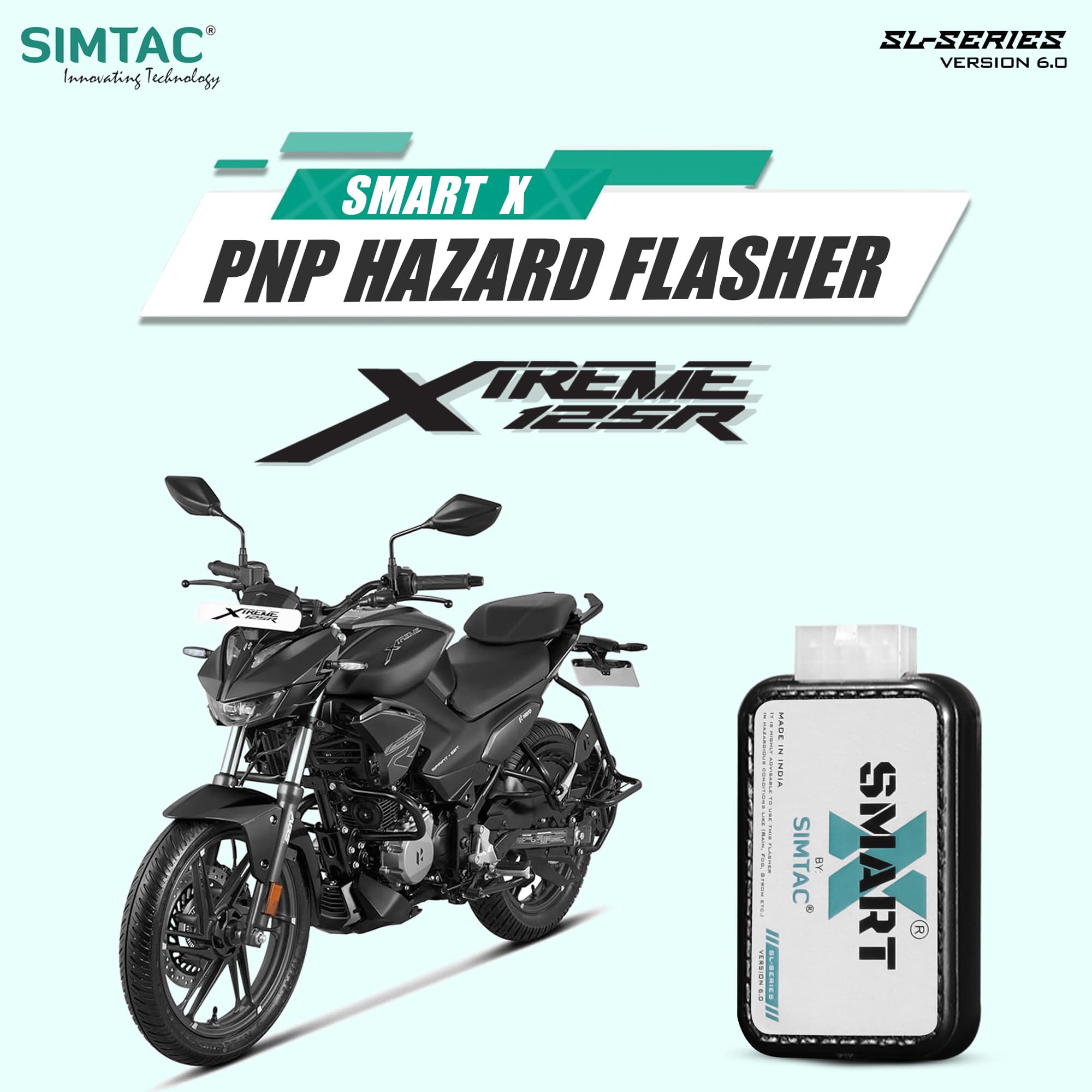 Simtac Smart-X Hazard Flasher for Hero Xtreme 125 | Plug & Play