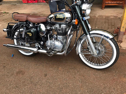 Set of 4 premium Tyre Side White Wall Inserts for cars and motorcycles, universal fit 8–19 inch, vintage classic wheel styling, durable and easy to install