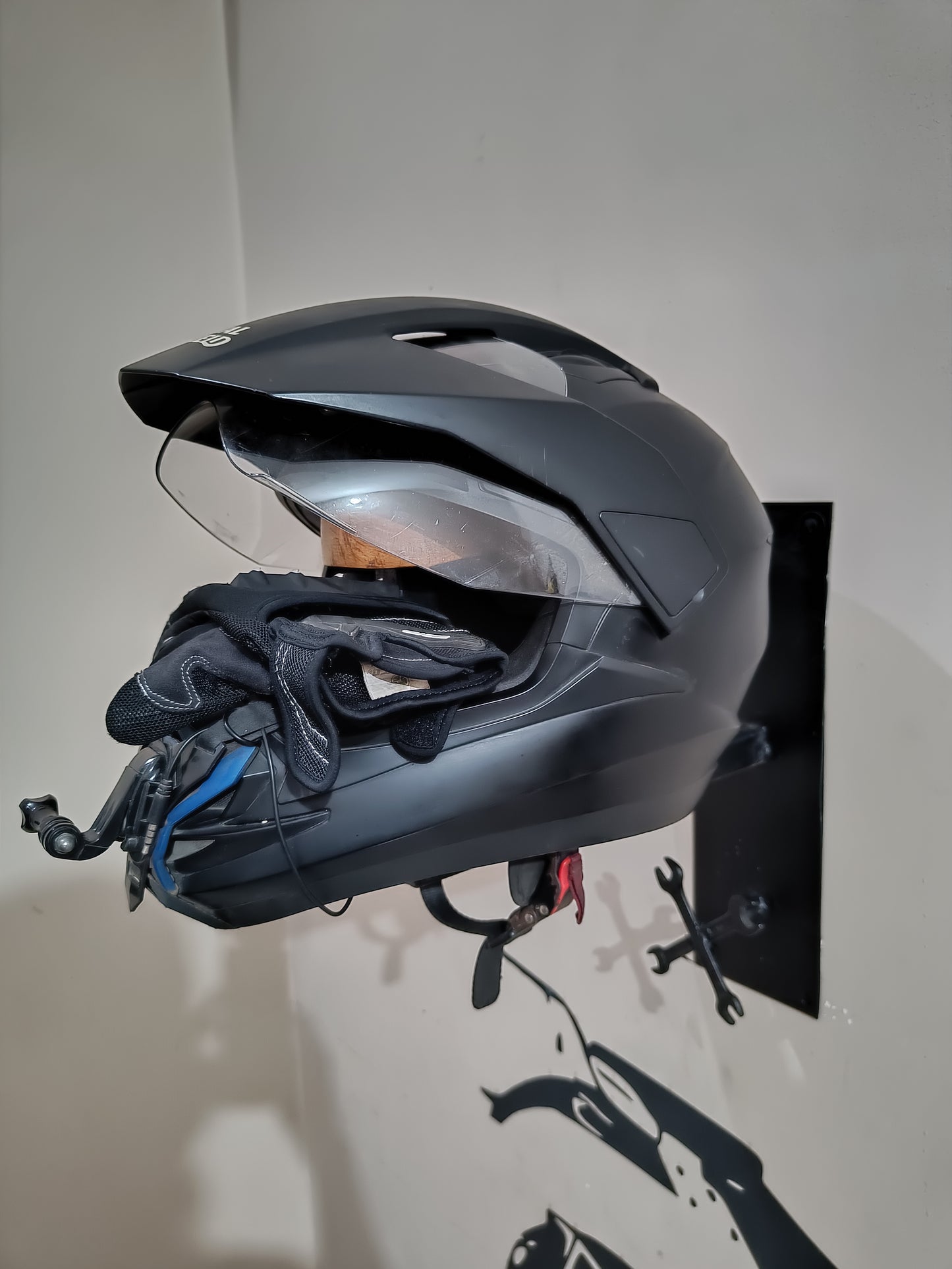 Premium Helmet Hanger – Wall Mount Stand for Motorcycle Helmets & Gear