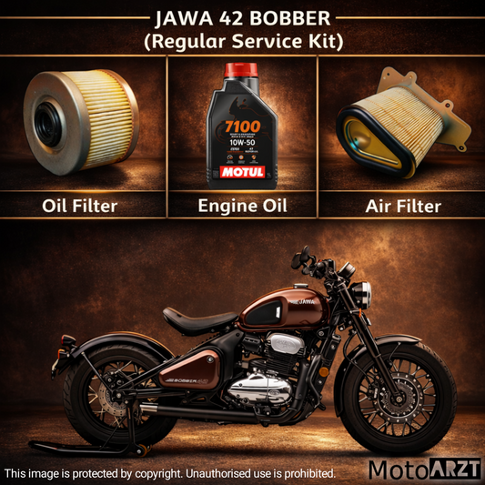 JAWA 42 Bobber Regular Service Kit – Oil Filter, Air Filter & MOTUL 7100 10W50 Engine Oil | MotoARZT