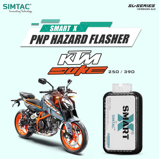 Simtac SMART-X SL6 Plug and Play Hazard Flasher for KTM Duke 250 390 2023 and Above – SL Series Version 6.0 | MotoARZT