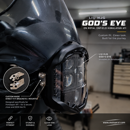 LIU HJG Gods Eye Mounts for Royal Enfield Himalayan 411 and Himalayan 440