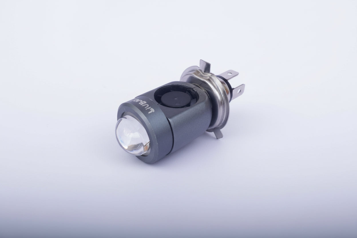 LIU HJG H4 LED Projector Headlight Bulb | 30W–50W Hi/Low Beam | 3000–5000 Lumens | AC/DC 12V–36V | Universal for Bikes