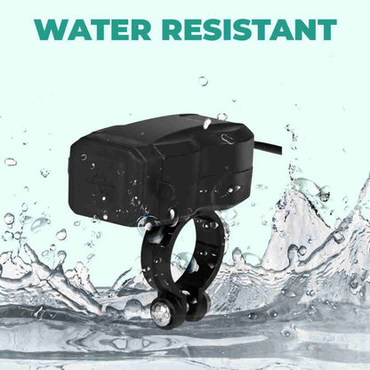 Simtac RapidRide Lite 180g lightweight motorcycle mobile charger IP65 waterproof front view | MotoARZT
