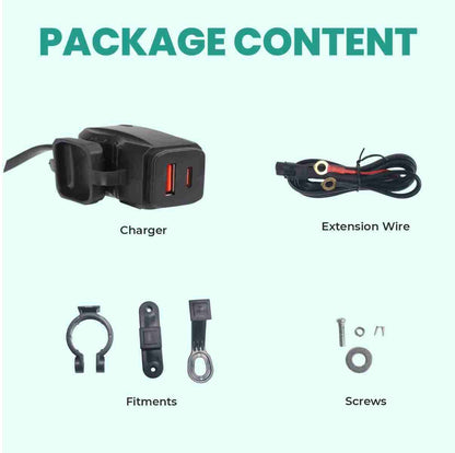 Simtac RapidRide Lite 51W fast charger package contents 1 unit | MotoARZT