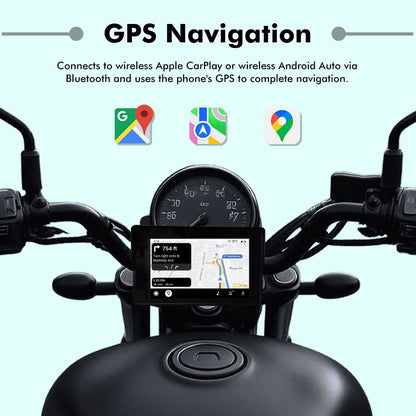 SIMTAC M2 navigation screen mounted on motorcycle handlebar – glove-friendly touchscreen | MotoARZT