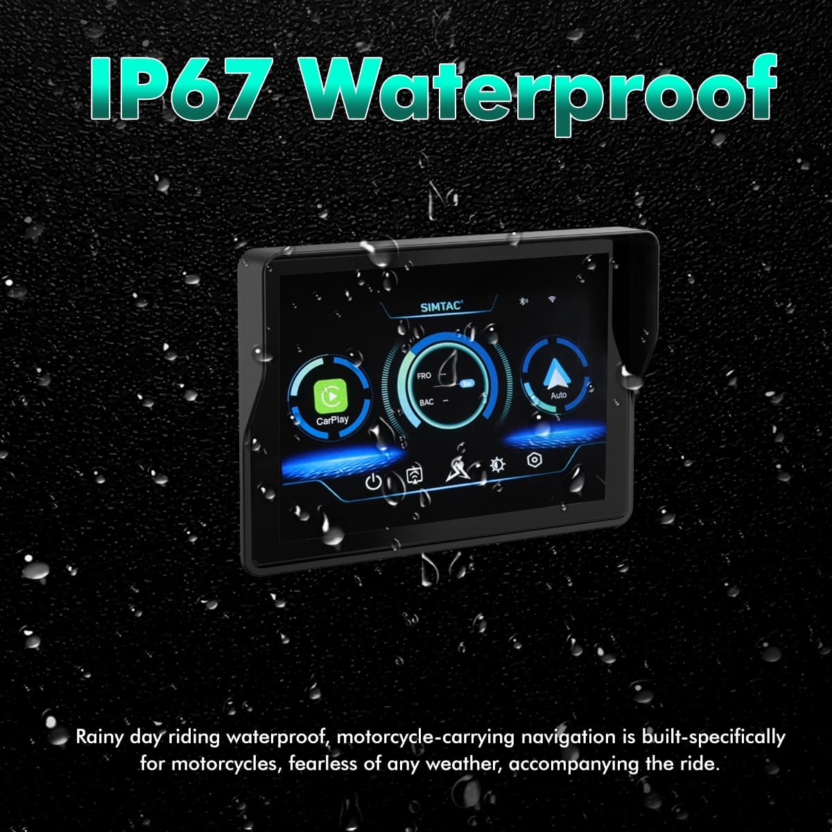 SIMTAC M2T Motorcycle navigation system with IP67 waterproof feature | MotoARZT 