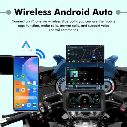SIMTAC M8DT Front HD Dash Camera for Motorcycle – 1080p Recording, IP67 Waterproof | MotoARZT