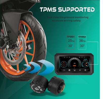 SIMTAC M8DT TPMS Tire Pressure Monitoring System Sensors – Real-Time Monitoring for Motorcycles | MotoARZT