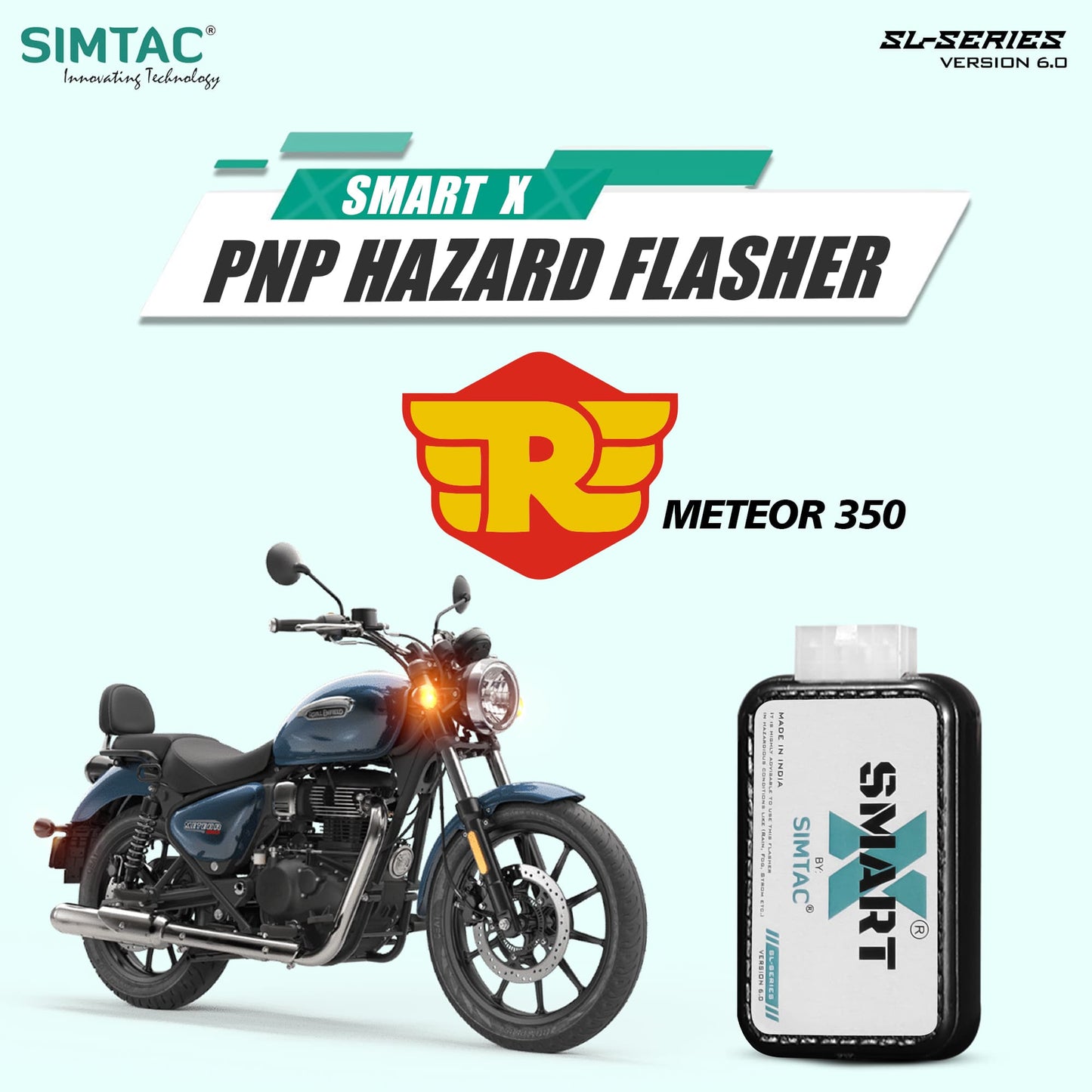 Simtac SMART-X Plug and Play Hazard Flasher for Royal Enfield Meteor 350 SL6 - MotoARZT