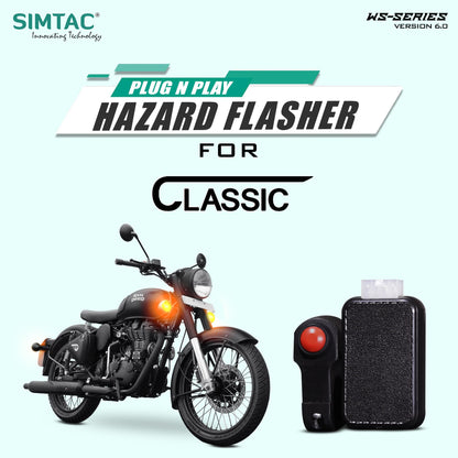 SIMTAC SMART-X V6.0 Hazard Flasher with Switch for Royal Enfield Classic 350/500 (CLS-WS6)