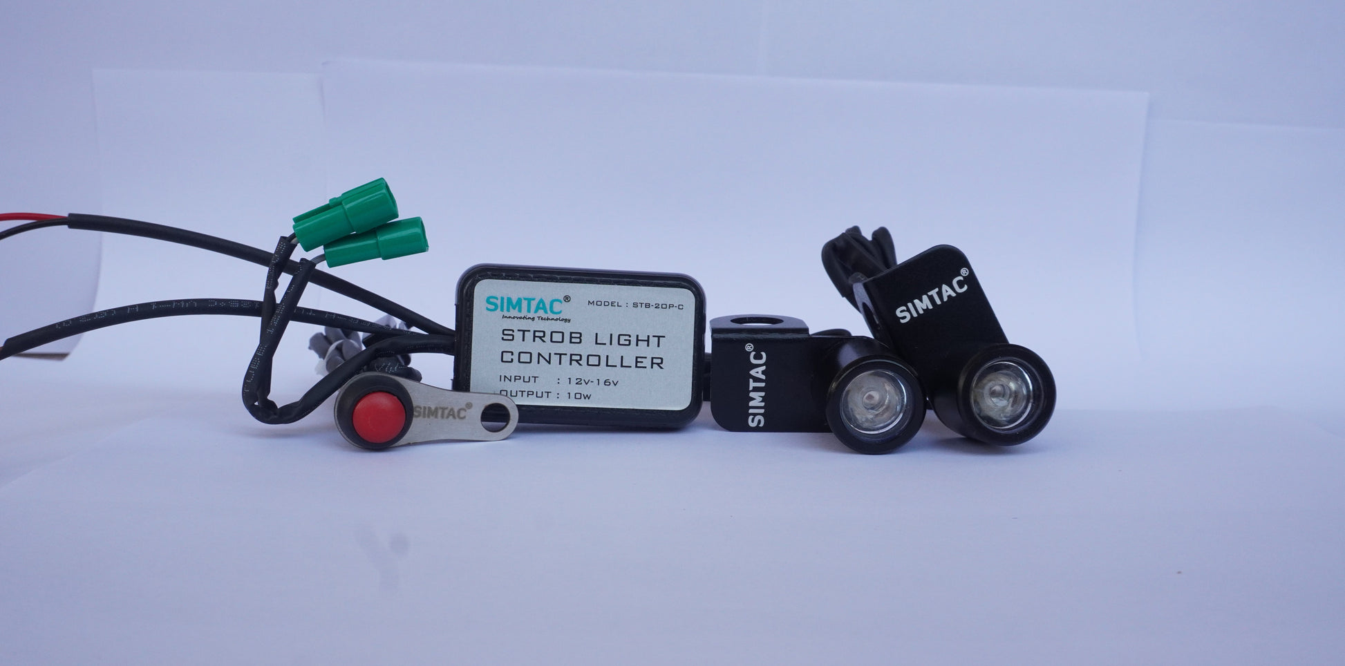 Sinitac vehicle light controller and related components on a white background