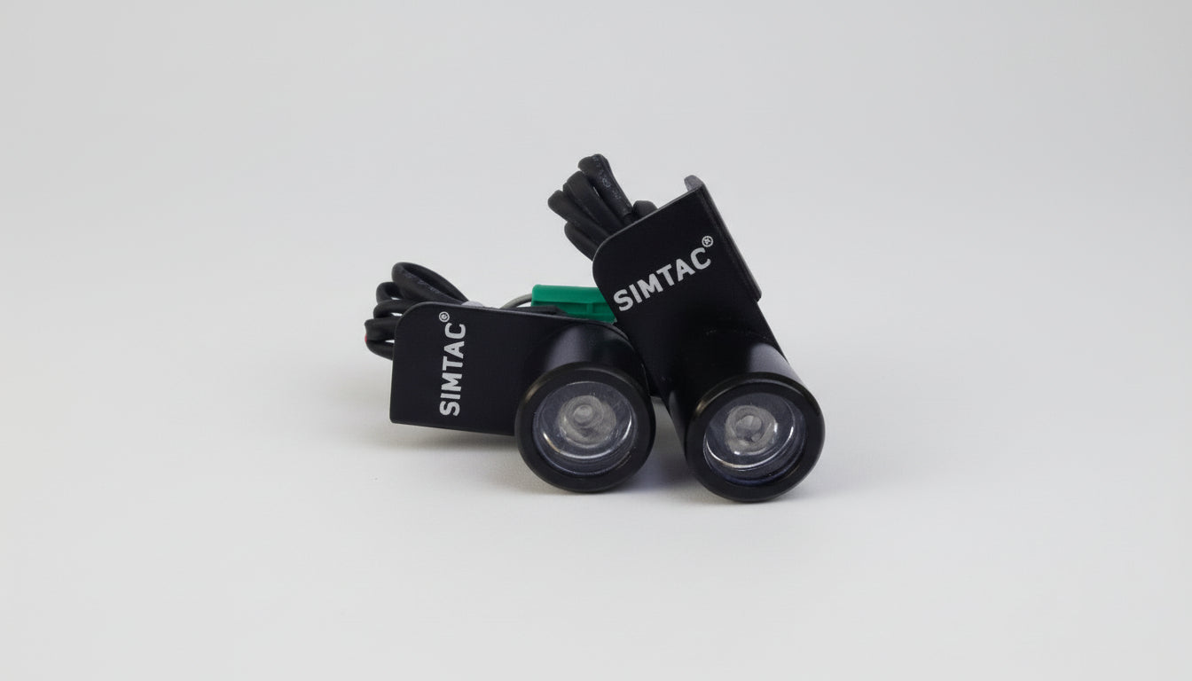 SIMTAC Strobe Lights Kit for Bikes – Waterproof 20-Pattern Flashing Lamp | Plug N Play, Long-Range Visibility, 12 Months Warranty