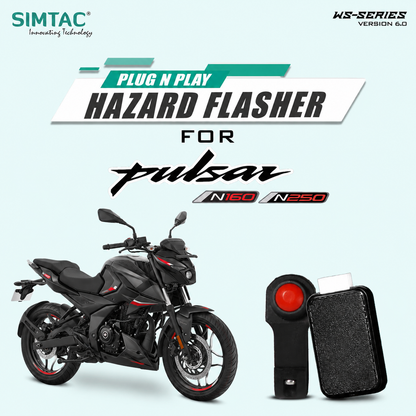 Simtac BNF-WS6 Smart Hazard Flasher for Bajaj Pulsar N160 N250 Plug and Play | MotoARZT