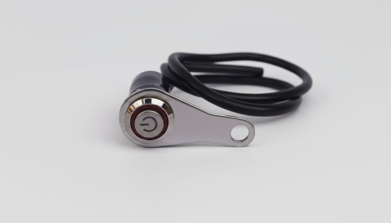 Stainless Steel Finish Push Button Switch (ON-OFF) with Bolt-On Bracke ...