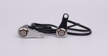 Stainless Steel Finish Push Button Switch (ON-OFF) with Bolt-On Bracket Mount – 12V DC Waterproof Universal for All Motorcycles, Bikes, Cars & Scooties