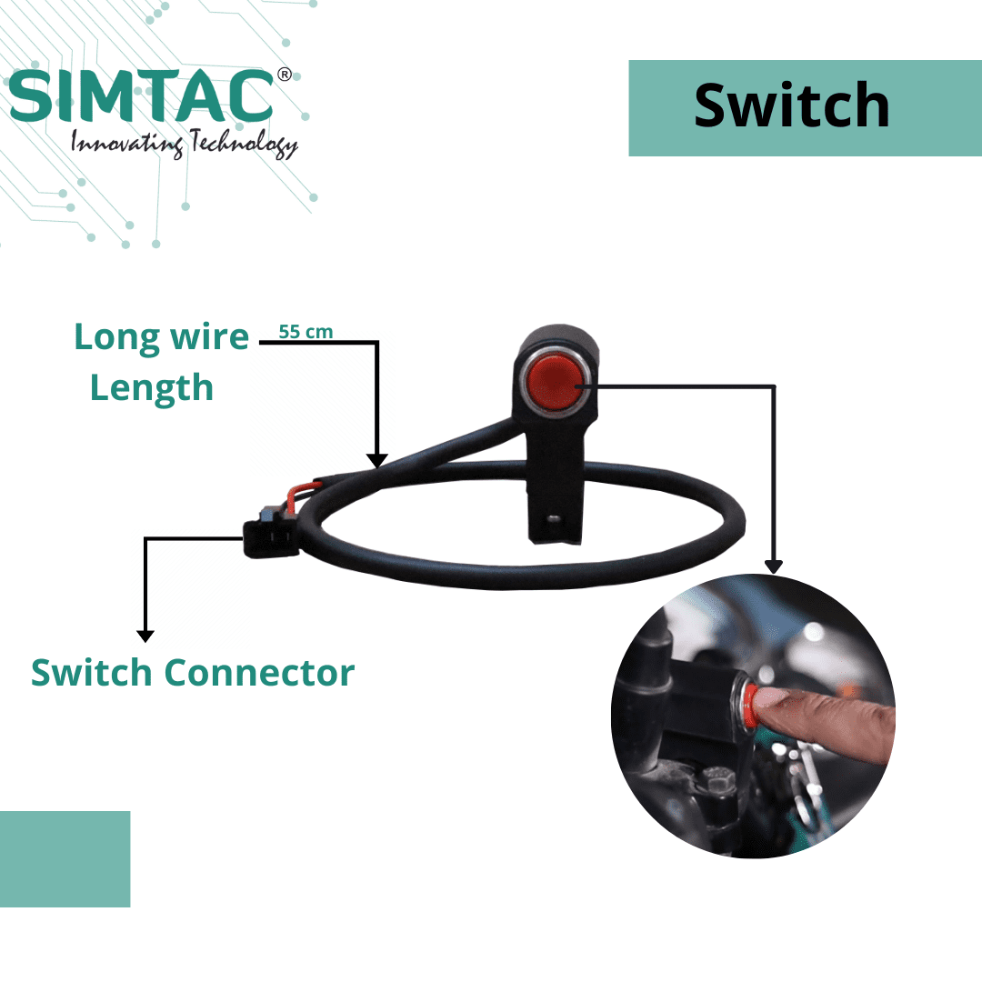 Simtac BNF-WS6 one touch control switch for motorcycle hazard flasher | MotoARZT