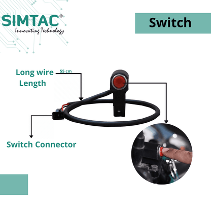 Simtac BNF-WS6 one touch control switch for motorcycle hazard flasher | MotoARZT