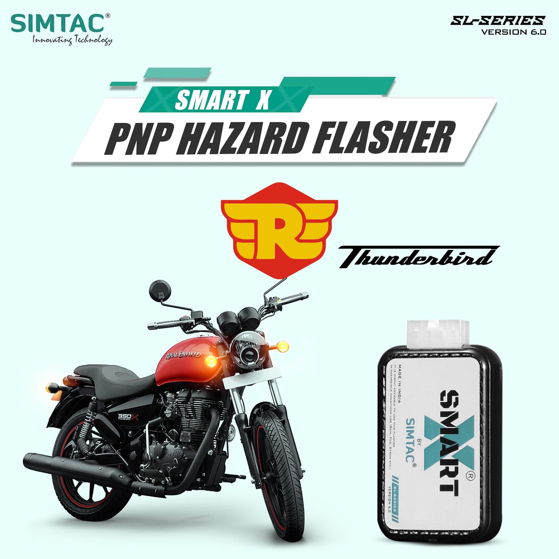 Simtac Smart X PNP Hazard Flasher Version 6.0 for Royal Enfield Thunderbird 