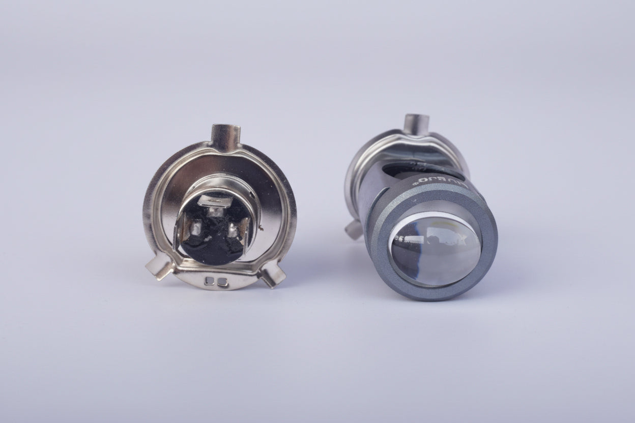 LIU HJG H4 LED Projector Headlight Bulb | 30W–50W Hi/Low Beam | 3000–5000 Lumens | AC/DC 12V–36V | Universal for Bikes