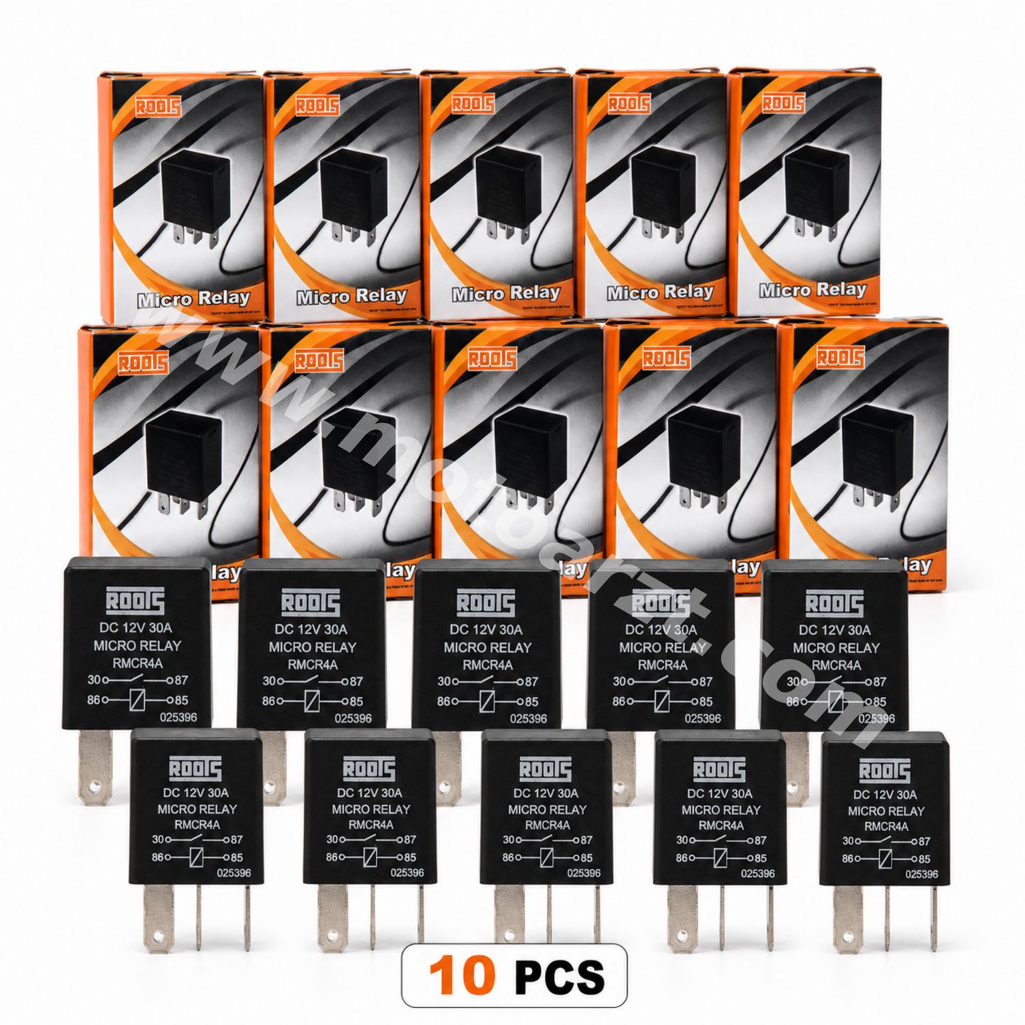 Roots 12V 30 Amp Relay – Heavy Duty Automotive Relay for Bikes & Cars | 4 Pin Micro Relay