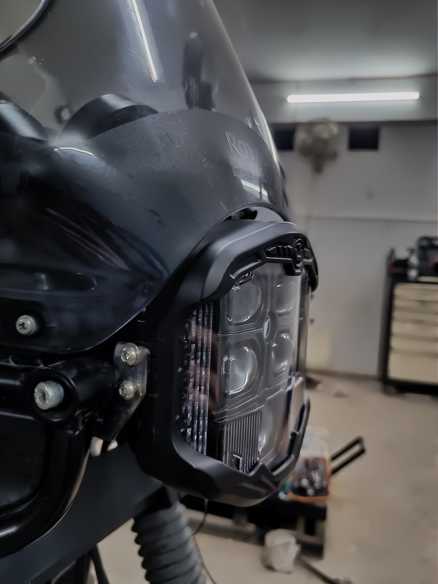 HJG GENUINE God’s Eye 5-Lens Projector LED Auxiliary Headlamp – White + Red Color DRL | Waterproof IP68 | Universal for Motorcycles & Cars